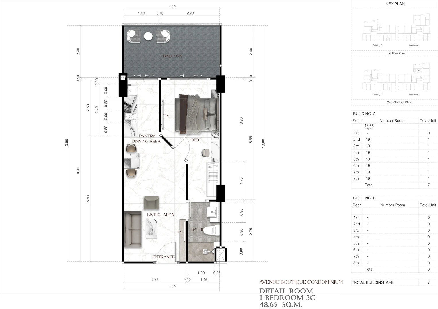 1 Bedroom 3C Large
