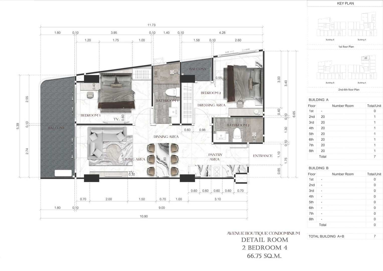 2 Bedroom 4 Large